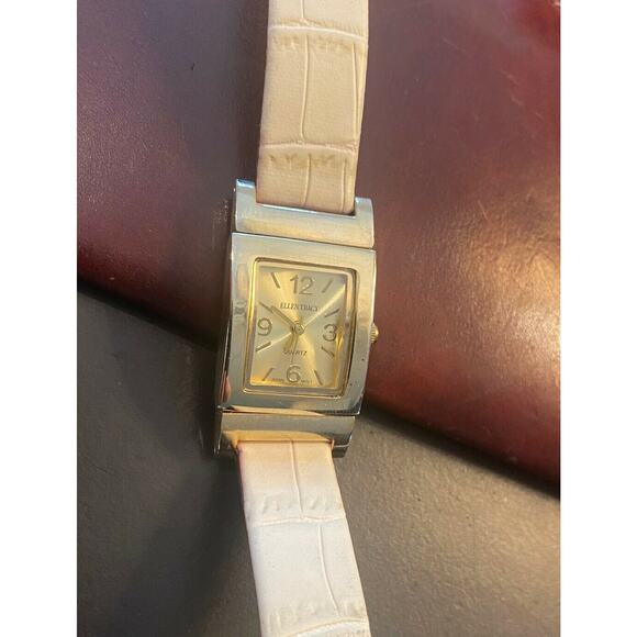 Women's 20mm Ellen Tracy Watch, Swivel Band with Brown and White Band Option - Picture 2 of 4